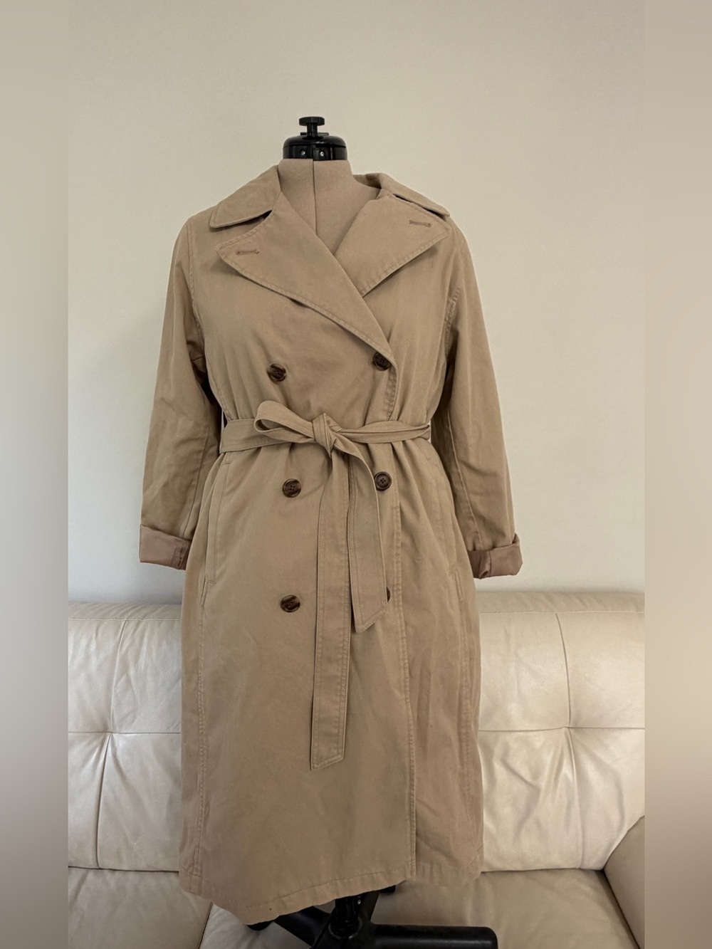 GAP Women's Beige Trench Coat with Belt
